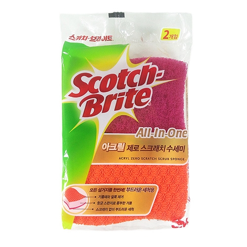 3M 스카치브라이트 올인원 아크릴 제로스크래치 수세미
