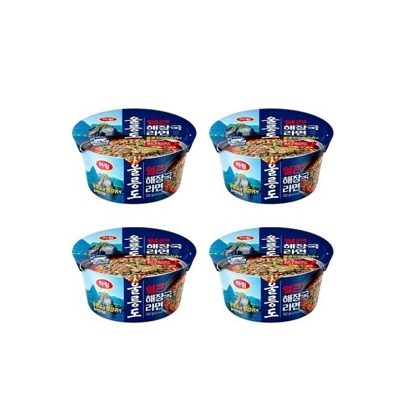 하림 울릉도 얼큰해장국라면 110g (4개)