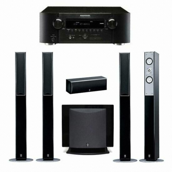 야마하 NS-125 Plus (YST-FSW100P) + 마란츠 AV리시버 (SR4003)_이미지