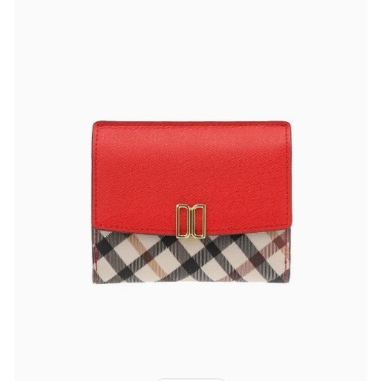 닥스 VICTORIA 체크배색 DD로고 반지갑 DCWA4E408R2_이미지