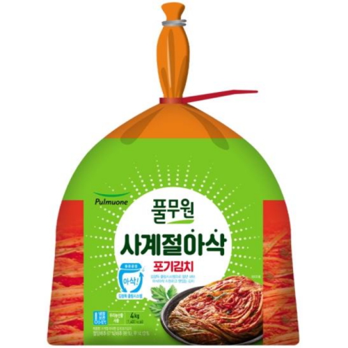 풀무원 사계절 아삭 포기김치 4kg (5개)_이미지