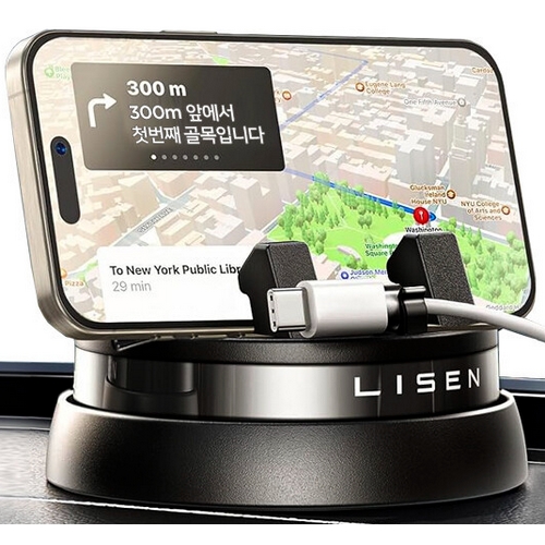 서주글로벌 더존 차량용 360도 회전 휴대폰 거치대 NSP01 + 전용흡착판_이미지