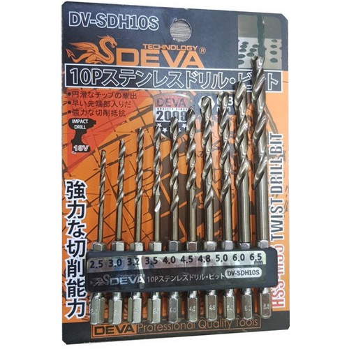 데바 스테인리스 드릴 비트 DV-SDH10S (10pcs)_이미지
