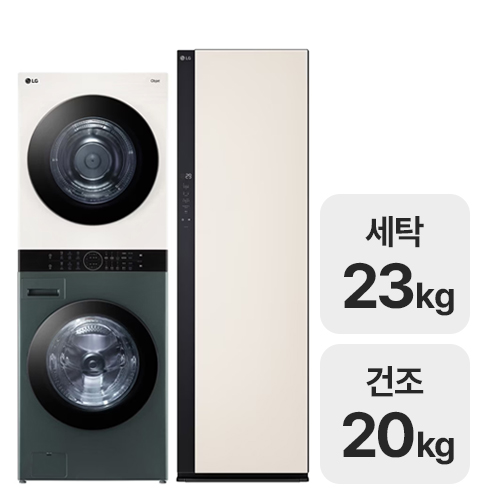 LG전자 트롬 오브제컬렉션 워시타워 W20GEAN + 스타일러 SC5MBR4E_이미지