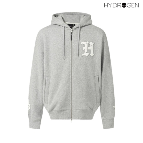하이드로겐 H-ARCHIVE 후드 집업 H11E4FH102_GY_이미지