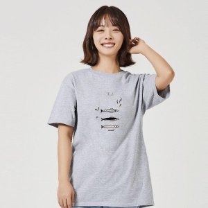 키밍 FISH 낚시 물고기 반팔티 데일리 그래픽 W75892C_이미지