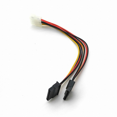 EVERCOOL COOLMARKER IDE to SATA 2구 전원 케이블 (0.2m)_이미지
