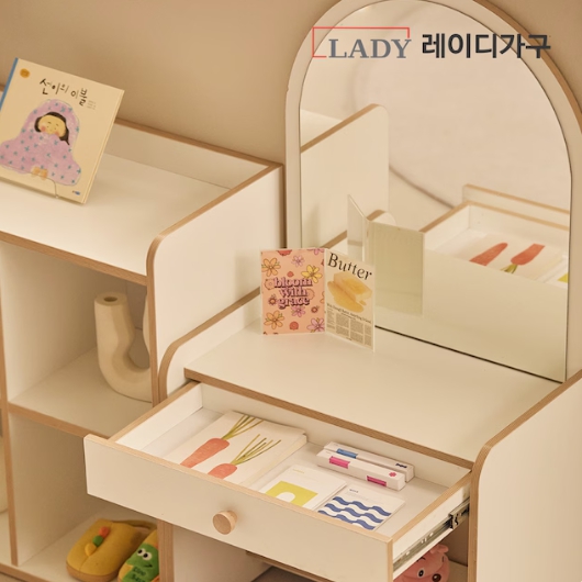 레이디가구 키디 E0 유아 어린이 거울 화장대_이미지