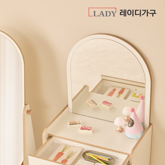 레이디가구 키디 E0 유아 어린이 거울 화장대_이미지