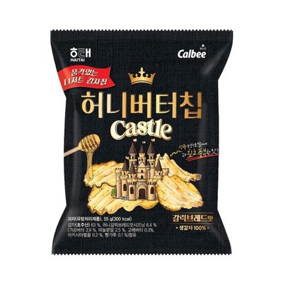 해태제과 허니버터칩 캐슬 갈릭브레드맛 55g (8개)_이미지