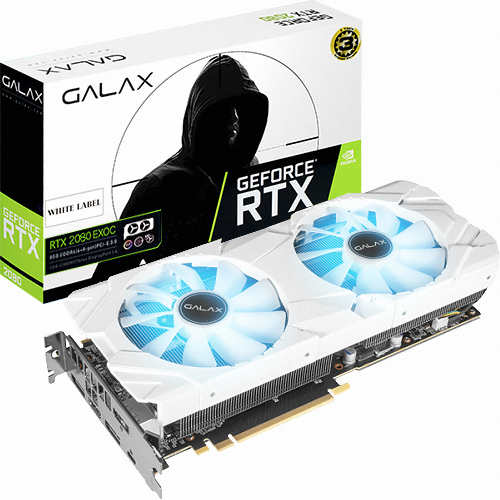 갤럭시 GALAX 지포스 RTX 2080 WHITE LABEL EXOC D6 8GB