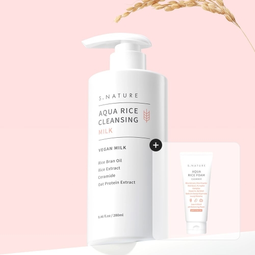 바이오코스메틱 에스네이처 아쿠아 라이스 클렌징밀크 280ml (1개)_이미지