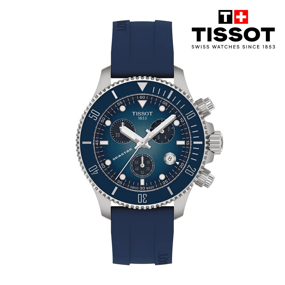 티쏘 씨스타 1000 쿼츠 크로노그래프 블루38mm T120.217.17.041.00