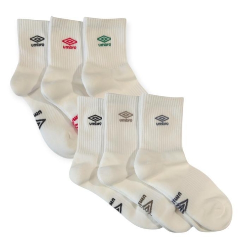 엄브로 2026 UR123CSC12/자수로고 쿠셔닝 미드 3PACK/SCW0 <b>스위트</b><b>콘</b> ,WHT0