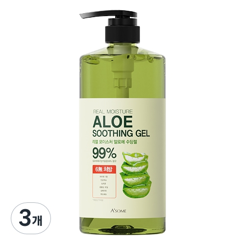 어썸 리얼 모이스처 알로에 수딩젤 99% 1000ml (3개)_이미지