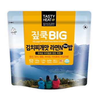 짚쿡 BIG <b>김치</b>찌개맛 <b>라면</b>앤더밥 150g