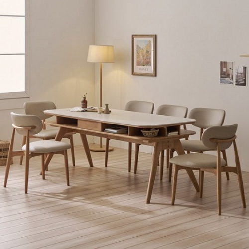 오슬로 저소음 포세린 세라믹 수납형 식탁 2000