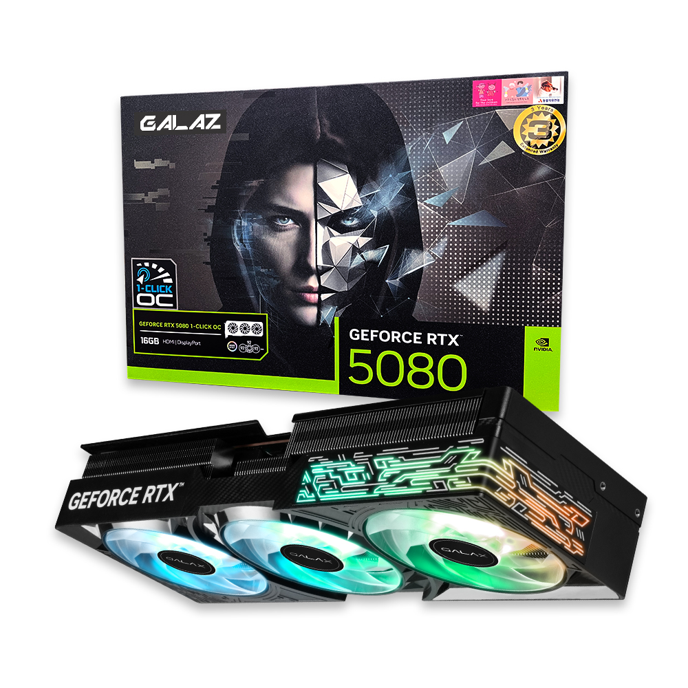 갤럭시 GALAZ 지포스 RTX 5080 BLACK OC D7 16GB_이미지