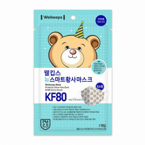 파인텍 웰킵스 미세먼지 황사 마스크 KF80 초소형 (25매)