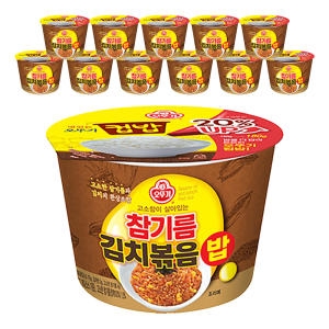 오뚜기 컵밥 참기름김치볶음밥 259g이미지입니다. 누르면 해당 게시물로 새창이동합니다.