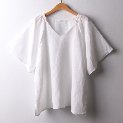 린넨나팔소매블라우스 HPI845M207 빅사이즈