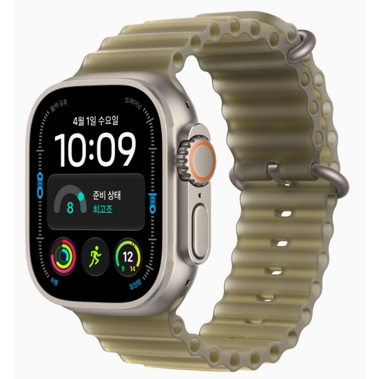 APPLE 워치 울트라4 49mm Cellular 티타늄 (내추럴_오션밴드)_이미지