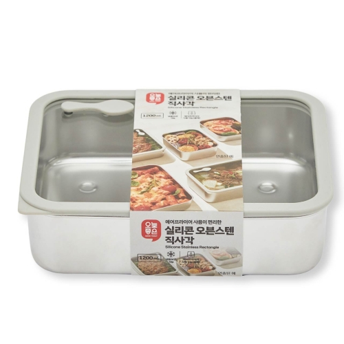 실리콘 오븐스텐 직사각 1200ml