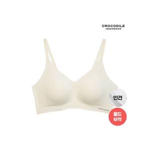 크로커다일 감탄 라이크라 인견쉘론 몰드부착 더블스트랩 브래지어 (레몬)_이미지