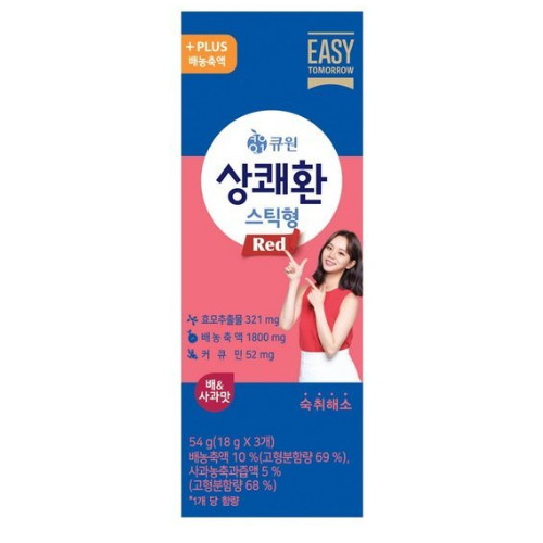 상쾌환 스틱형 레드 배&사과맛 18g 3포