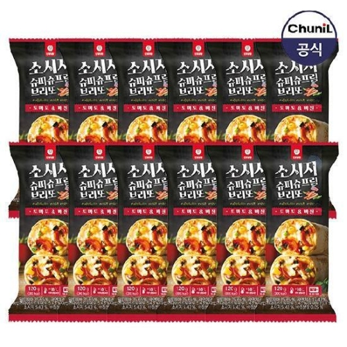 천일식품 소시지 슈퍼슈프림 브리또 120g (12개)