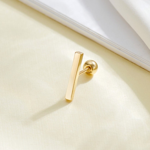비앤비골드 16K 심플 베이직 스틱 바 피어싱 L 한쪽 JAE40500