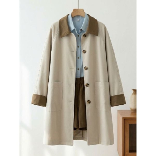 넬리 포데이 배색 루즈핏 코트_ND1JK003_이미지