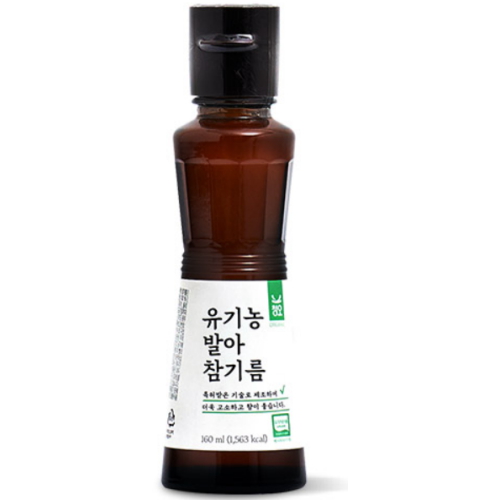 청오건강 유기농 발아 참기름 160ml (3개)_이미지