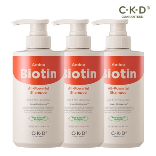CKD 아미노 비오틴 올파워풀 샴푸 750ml (3개)_이미지