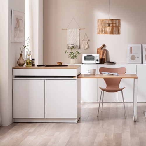 줄리아 B타입 수납장형 확장형 아일랜드식탁 1000