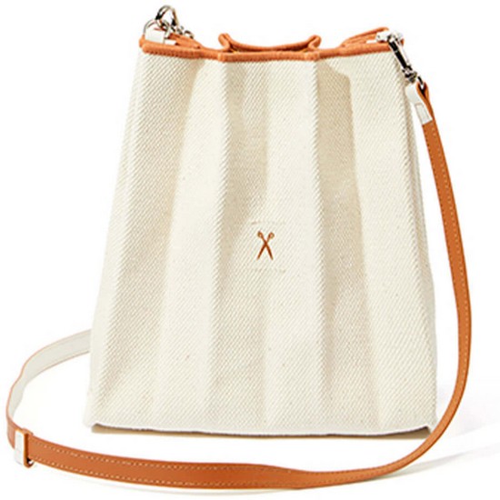 Lucky Pleats Canvas Cross Mini (Ivory_Cream)