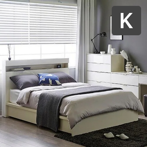 한샘 클로즈 LED침대 K (노뜨라텍스탑독립K매트)_이미지