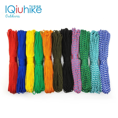 파라코드 IQiuhike 100 색상 Paracord 2mm 100FT50FT25FT 하나의 스탠드 코어 로프 Paracorde 코..