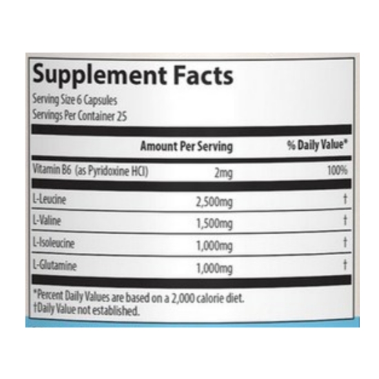 MRM뉴트리션 BCAA+G 6000 150캡슐 (해외) (1개)_이미지