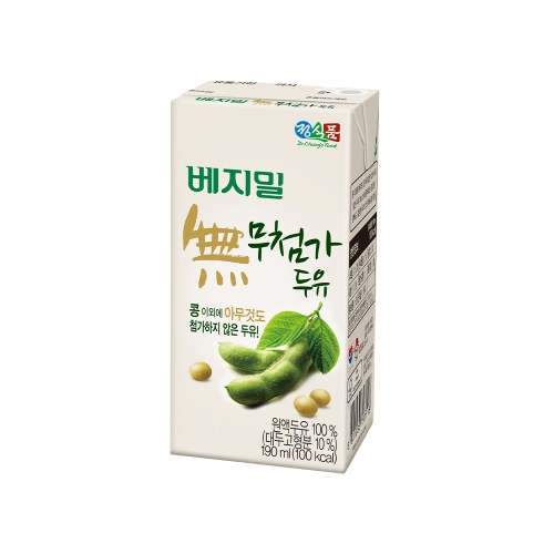 정식품 베지밀 무첨가 두유 190ml이미지입니다. 누르면 해당 게시물로 새창이동합니다.