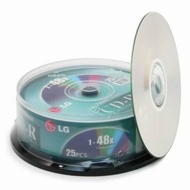 LG전자 CD-R 700MB 48x 케익 W/G (25장)_이미지
