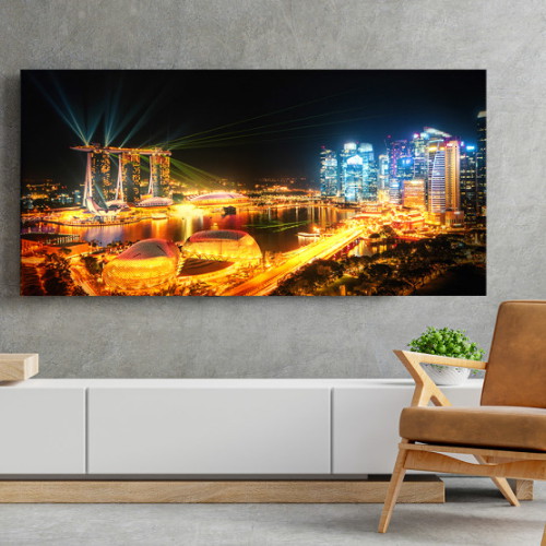 스피엘 ㅤ캔버스 라이트뷰 LED액자 싱가포르야경_이미지