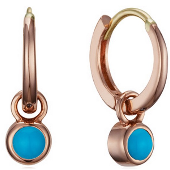 12월 탄생석 터키석 드봉디디 귀걸이 JDRERWS01BL