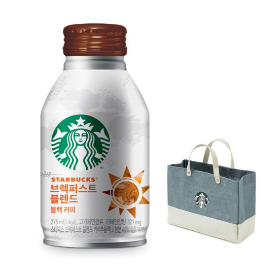 스타벅스 브렉퍼스트 블렌드 블랙커피 275ml x 12개+주트 토트백 (1개)