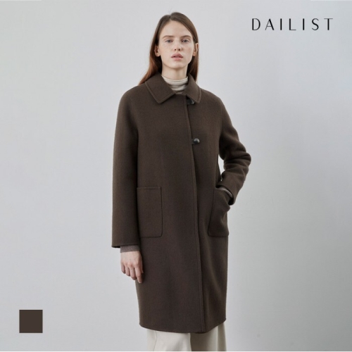 올리비아로렌 정상 가죽비죠 스탠카라 코트_MDBEA4W9431_이미지