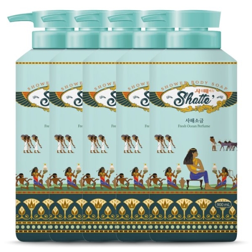 샤워때비누 사해소금 샤워 때비누 900ml (5개)_이미지
