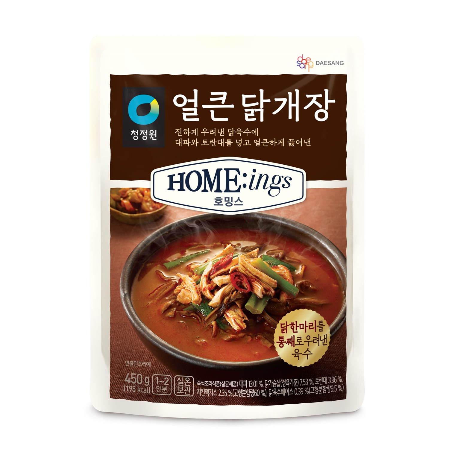 대상 청정원 호밍스 얼큰 닭개장 450g