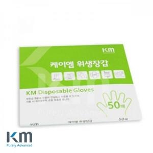 케이엠 위생 비닐장갑 50매 KM