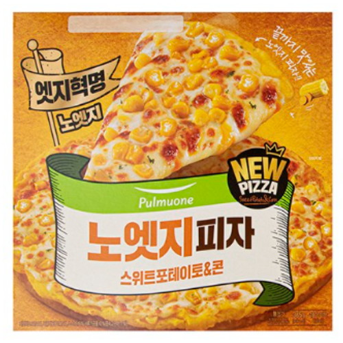 풀무원 노엣지 피자 스위트 포테이토&콘 365g (3개)_이미지