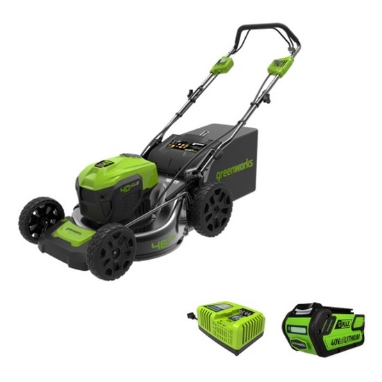  그린웍스 G-MAX 40V 듀얼 잔디깎기 비자주식 [5.0Ah, 배터리 1개]